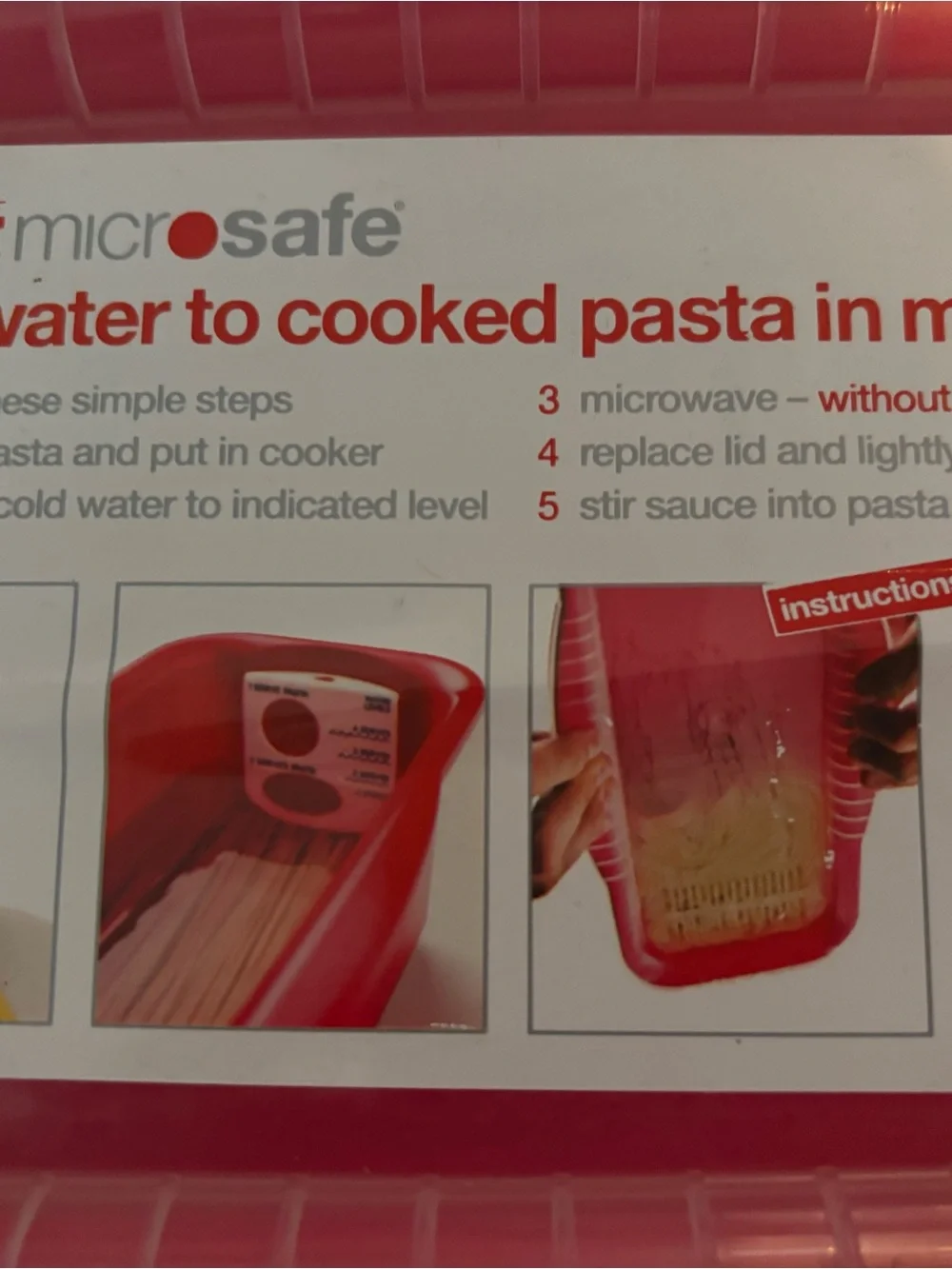 Microsafe Red Pasta Cooker - BPA Free